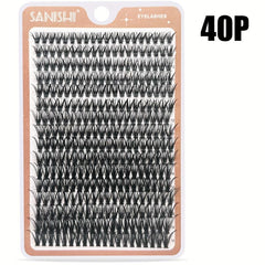320pcs Cluster Lashes 30 40D 9 16mm Mix D Curling Self Grafting False Eyelashes