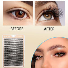 320pcs Cluster Lashes 30 40D 9 16mm Mix D Curling Self Grafting False Eyelashes