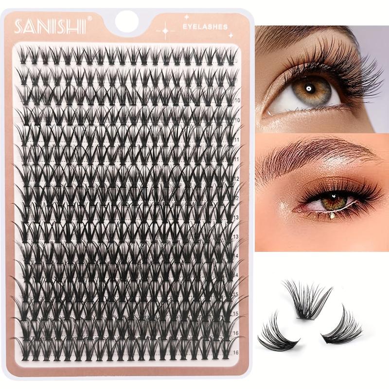 320pcs Cluster Lashes 30 40D 9 16mm Mix D Curling Self Grafting False Eyelashes