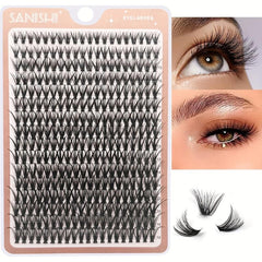 320pcs Cluster Lashes 30 40D 9 16mm Mix D Curling Self Grafting False Eyelashes