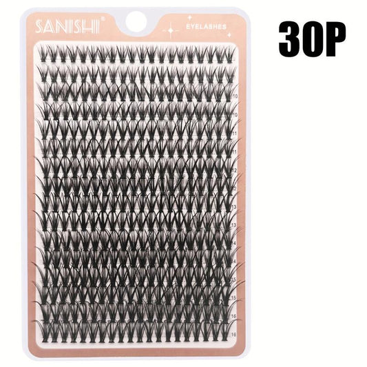320pcs Cluster Lashes 30 40D 9 16mm Mix D Curling Self Grafting False Eyelashes