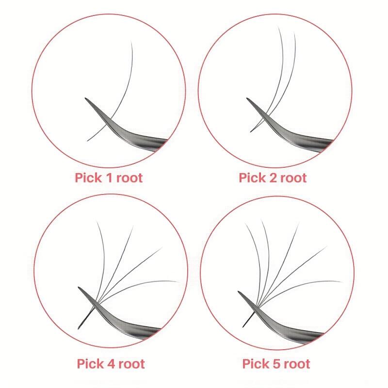 5pcs Eyelash Extension Tweezers Set Curved Straight Pointed Tip Applicator Tool