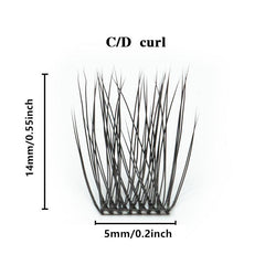 C Curl Lash Clusters 10-16mm Individual Wisps for DIY Eyelash Extensions