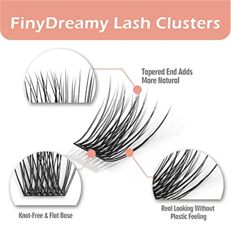 C Curl Lash Clusters 10-16mm Individual Wisps for DIY Eyelash Extensions