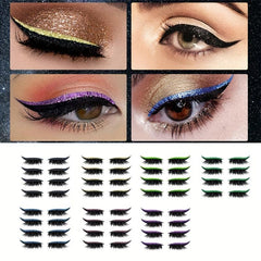 Glitter Eyeliner & Eyelashes Stickers Self Adhesive Extension Patch