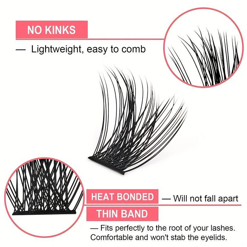 3 Rows Cluster Lashes Individual Cluster DIY Lash Extension Segmented False Lash