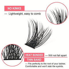 3 Rows Cluster Lashes Individual Cluster DIY Lash Extension Segmented False Lash