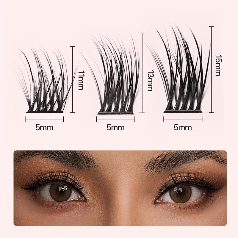 16 Clusters Fluffy C Curl Mini Wisps Eyelash Extensions Natural Look