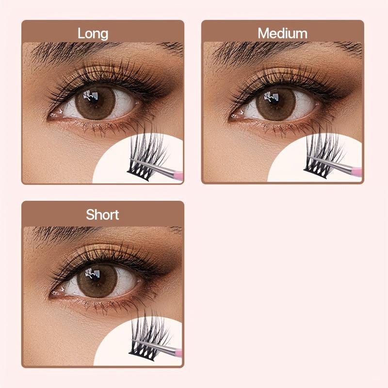 16 Clusters Fluffy C Curl Mini Wisps Eyelash Extensions Natural Look