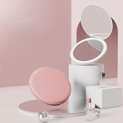 LED Lighted Compact Mirror, 1x & 2x Magnification, Portable Mini Pocket Size