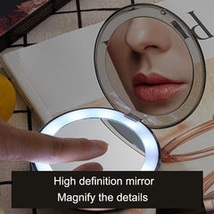 Portable LED Lighted Compact Mirror 3x Magnification