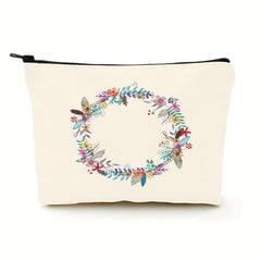 Funny Canvas Cosmetic Bag Makeup Bags Travel Bag Birthday Women