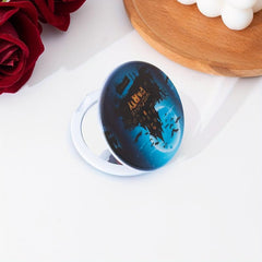 Castle & Bats Pattern Makeup Mirror Double Side Folding Cosmetic Compact Mirror