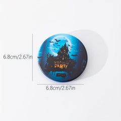 Castle & Bats Pattern Makeup Mirror Double Side Folding Cosmetic Compact Mirror