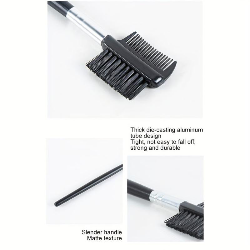 2pcs Brow Brush and Comb Set Thin Angled Brush for Precision Application