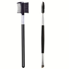 2pcs Brow Brush and Comb Set Thin Angled Brush for Precision Application