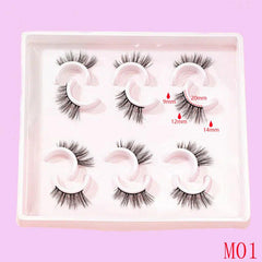 6 Pairs Half Eye False Eyelashes Fluffy Cat Eye Wispy Lashes Natural Look