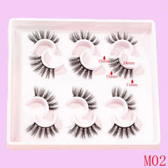 6 Pairs Half Eye False Eyelashes Fluffy Cat Eye Wispy Lashes Natural Look