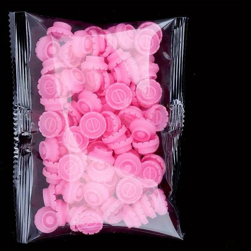 100Pcs Disposable Eyelashes Blossom Cup Eyelashes Glue Holder Plastic Stand