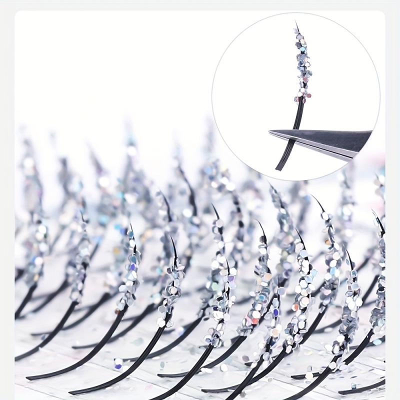 Glitter False Eyelashes D Curling Extensions for Party and Wedding Use