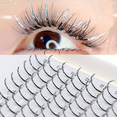 Glitter False Eyelashes D Curling Extensions for Party and Wedding Use