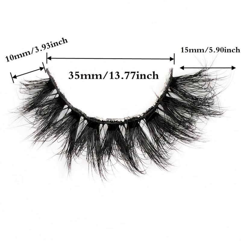 7 Pairs Long Faux Mink Lashes 3D Fluffy Wispy Reusable False Eyelashes