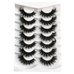 7 Pairs Long Faux Mink Lashes 3D Fluffy Wispy Reusable False Eyelashes