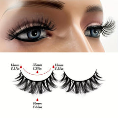 7 Pairs Natural 3D Silk False Eyelashes 16 18mm Dramatic Curling Lashes