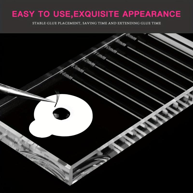 Crystal Eyelash Extension Pallet False Lash Tray Strip Glue Holder