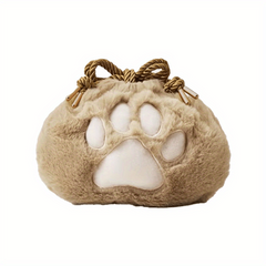Cat Plush Paw Makeup Bag Drawstring Travel Cosmetic Bag Organizer