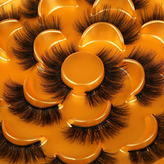 10 Pairs 18mm Dramatic Fluffy False Eyelashes Wispy Faux Mink D Curl Full Lashes