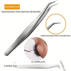 Stainless Steel Lash Tweezers for Eyelash Extensions - Volume Isolation