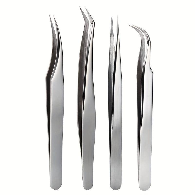 Stainless Steel Lash Tweezers for Eyelash Extensions - Volume Isolation
