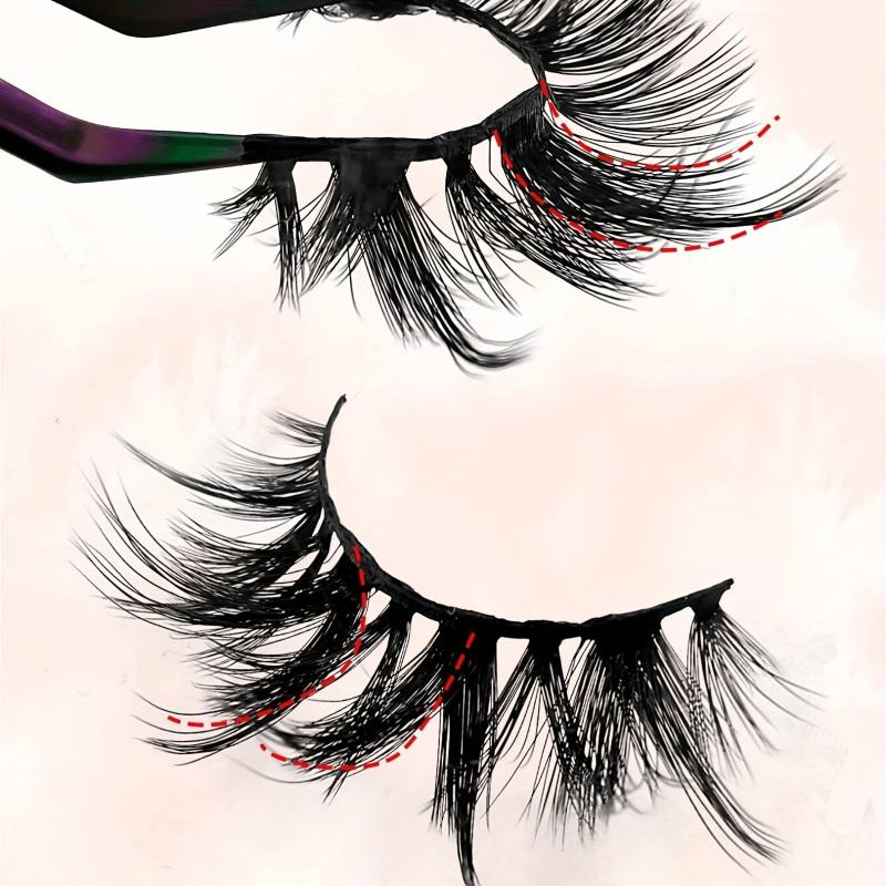 5 Pairs False Eyelashes Faux Mink Lashes D Curling Thick Eyelashes