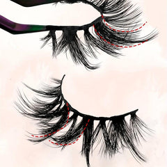 5 Pairs False Eyelashes Faux Mink Lashes D Curling Thick Eyelashes