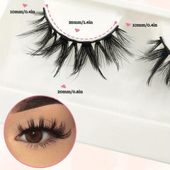 5 Pairs False Eyelashes Faux Mink Lashes D Curling Thick Eyelashes