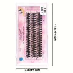 Soft Faux Mink Hair Eyelashes Extension 30D, 3 Rows Self Grafting