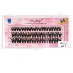 Soft Faux Mink Hair Eyelashes Extension 30D, 3 Rows Self Grafting
