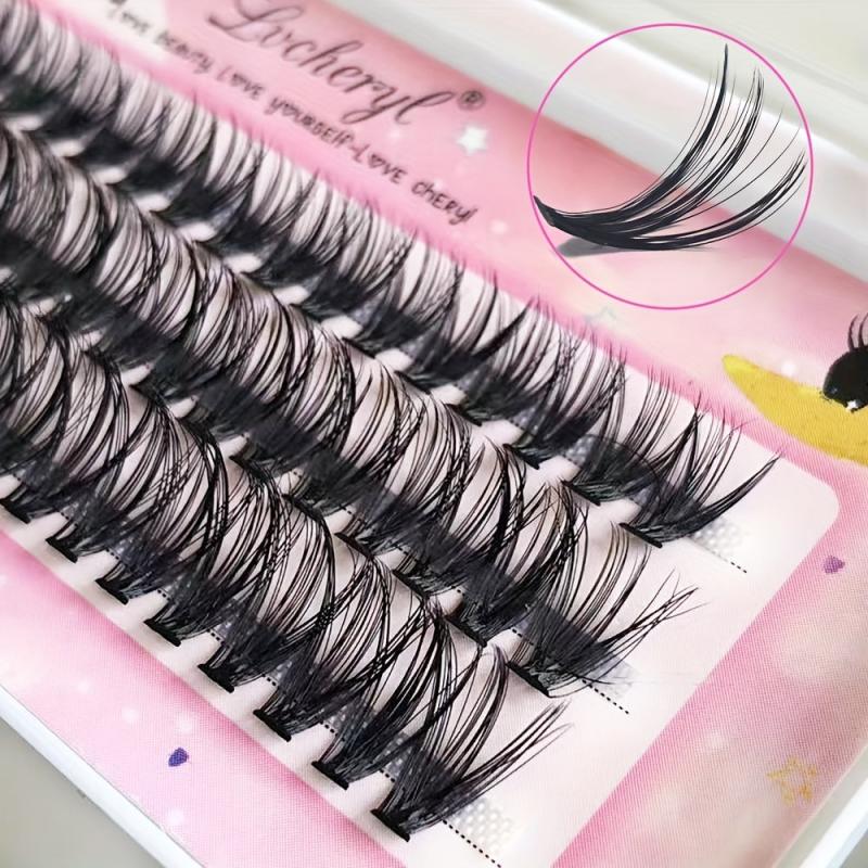 Soft Faux Mink Hair Eyelashes Extension 30D, 3 Rows Self Grafting