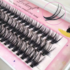 Soft Faux Mink Hair Eyelashes Extension 30D, 3 Rows Self Grafting