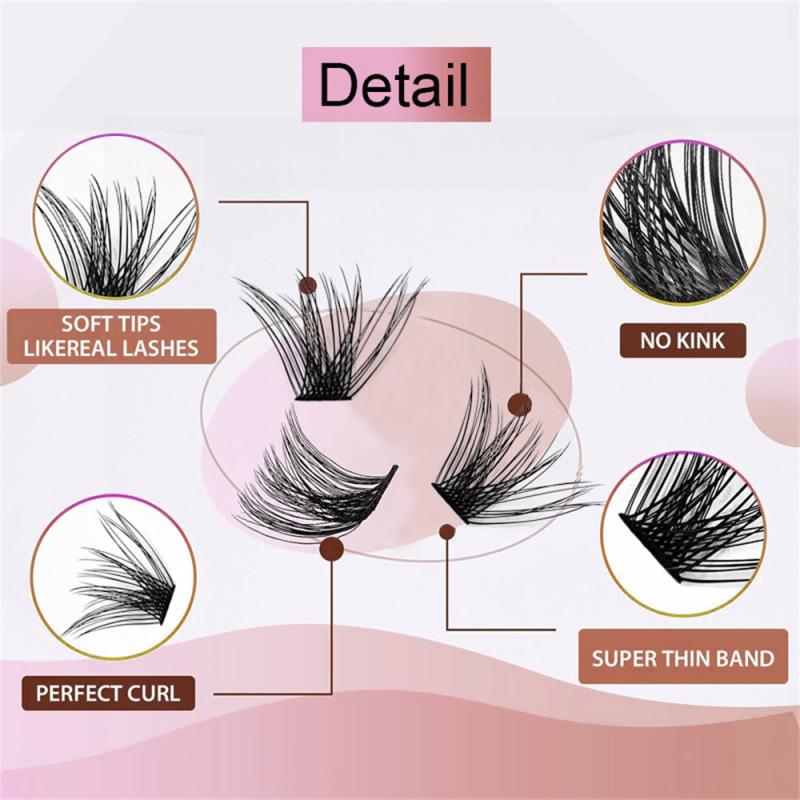 Lash Clusters 120pcs 8-16mm Wispy Individual Lashes D Curl Fluffy Cluster