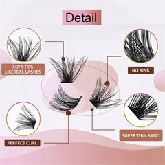 Lash Clusters 120pcs 8-16mm Wispy Individual Lashes D Curl Fluffy Cluster