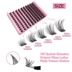 Lash Clusters 120pcs 8-16mm Wispy Individual Lashes D Curl Fluffy Cluster