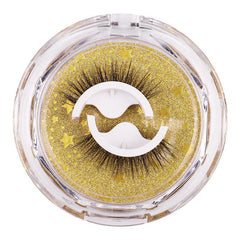 2 Pairs Reusable Self Adhesive Natural Fluffy False Lashes