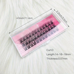 D Curl Volume Eyelash Extensions Cluster Mix 14 16 18mm DIY Wispy Lashes