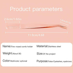 Stainless Steel 2 in 1 Eyelash Tweezers and Curling Clip Beauty Tool