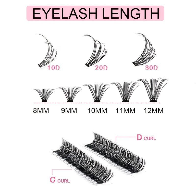 10D 20D 30D D Curl 3D Lashes Volume Soft Lightweight DIY Eyelash Extensions