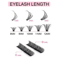 10D 20D 30D D Curl 3D Lashes Volume Soft Lightweight DIY Eyelash Extensions