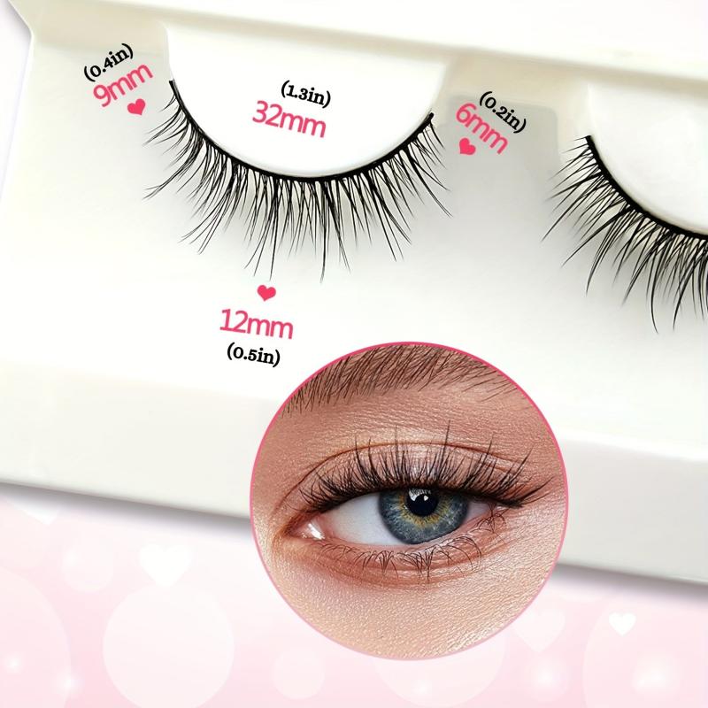 10 Pairs Natural Cross Fluffy Faux Mink False Eyelashes