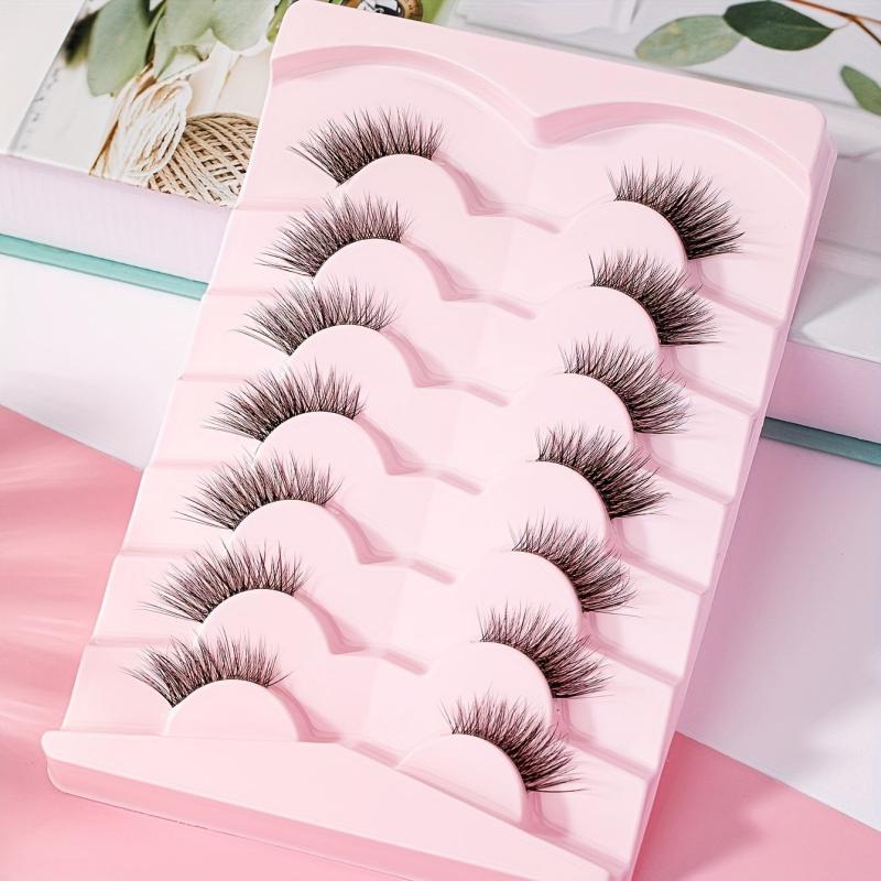 7 Pairs Half Eye Lashes Soft Faux Mink for Makeup and Cosplay